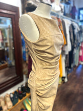 Load image into Gallery viewer, Chiara Boni Tan rouched Sleeveless Dress
