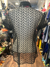 Load image into Gallery viewer, Dolce &amp; Gabbana Black Lace Floral Button up sheer Top, Size 44
