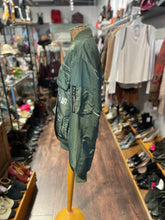Load image into Gallery viewer, Smoke Rise Green Nylon Military Bomber Puffer Jacket, Size L
