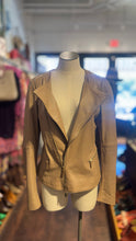 Load image into Gallery viewer, LIU JO Taupe Leather studs zip close Jacket
