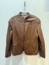 Load image into Gallery viewer, Zelda Brown Lamb Leather Jacket, Size 14
