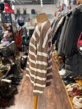 Load image into Gallery viewer, AYR Beige and white Cotton striped Longsleeve Top, Size M
