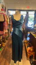 Load image into Gallery viewer, NICHOLAS Teal Sateen sleeveless evening Dress
