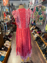 Load image into Gallery viewer, Ulla Johnson Red &amp; white Cotton eyelet Tie front maxi Dress, Size 8

