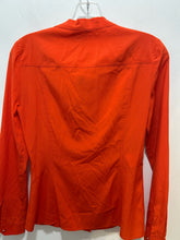 Load image into Gallery viewer, GUCCI Orange Silk Blend button down Plunge Front Top
