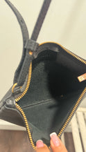 Load image into Gallery viewer, Cuyana Black Leather Pebbled Size Small Gold Hardware Purse
