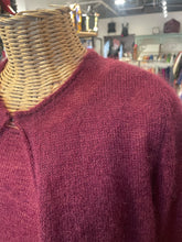 Load image into Gallery viewer, Margaret O&#39;Leary Wine Mohair blend woven tank top W/matching  Sweater, Size 2=M
