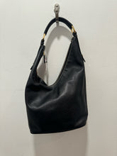 Load image into Gallery viewer, GUCCI Black Leather gold hardware Size M Assymetrical Purse

