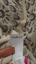 Load image into Gallery viewer, Brunello Cuccinelli Taupe &amp; Cream Silk Floral Sleeveless flowy Dress, Size L

