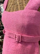 Load image into Gallery viewer, Patou Pink Cotton Tweed Sleeveless gold accents, Size 34 Dress
