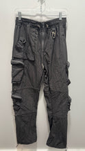 Load image into Gallery viewer, KODYPHILLPS Grey Nylon cargo drawstring Pant
