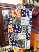 Load image into Gallery viewer, Zuri purple, grey multi coton &amp; poly Patchwork Button up Sleeveless Top, Size M
