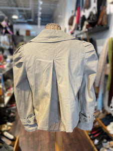 Avec Les Filles Tan Cotton "trench look" Cropped Jacket, Size M