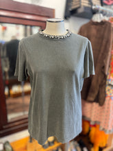 Load image into Gallery viewer, Golden Goose Gray Cotton Blend Rhinestones tee shirt Top
