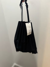 Load image into Gallery viewer, Issey Miyake Black Poly Accordian Size Medium shoulder Purse, NWT

