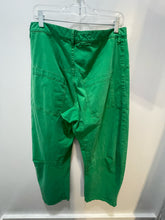 Load image into Gallery viewer, Nili Lotan Green Cotton Blend barrel Pant, Size 10
