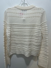 Load image into Gallery viewer, la ligne Cream Cotton Blend Pointelle cardigan Sweater
