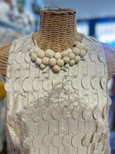 Load image into Gallery viewer, Piazza Sempione Beige Cotton Blend Textured Sleeveless NWT Top, Size 14
