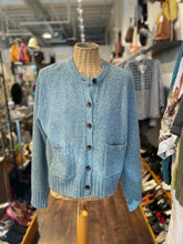Load image into Gallery viewer, Alex Mill Blue Wool &amp; alpaca Button Up Sweater, Size L
