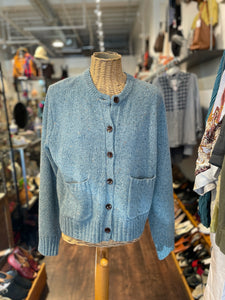 Alex Mill Blue Wool & alpaca Button Up Sweater, Size L