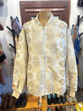 Load image into Gallery viewer, NIKE Beige and green Jacquard Leaves Bomber Zipper Jacket

