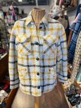 Load image into Gallery viewer, Isabel Etoile Marant Yellow &amp; Beige Wool Plaid Wooden button Jacket, Size S/M
