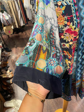 Load image into Gallery viewer, Johnny Was green multi 100% silk Boho Flowy Layering Top, Size S
