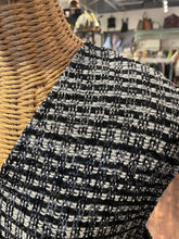 Load image into Gallery viewer, St John Black &amp; White Tweed raw hem Sleeveless Dress, Size 10
