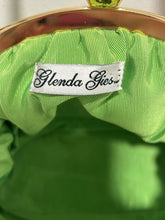 Load image into Gallery viewer, Glenda Gies Green &amp; Beige Textile w/leather accent Purse
