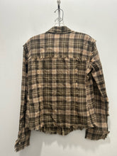 Load image into Gallery viewer, Moussy tan &amp; brown Wool Blend Plaid button down NWT Top, Size O/S
