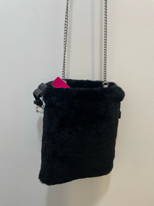 Coach Black Shearling Small crossbody Purse