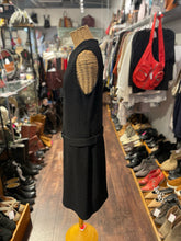 Load image into Gallery viewer, St John Black belted Tweed Dress, Size M/L
