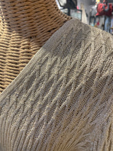 Load image into Gallery viewer, St John Tan and gold Knit woven gold accent Long sleeve JEWEL BUTTONS Sweater, Size S
