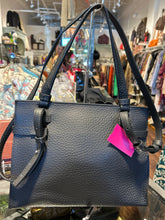 Load image into Gallery viewer, Grey New York Black Leather Satchel &quot;Like New&quot; Purse, duster incl.
