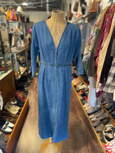 Load image into Gallery viewer, Mara Hoffman Blue Denim zip up Dress
