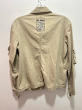 Load image into Gallery viewer, Da-Nang Beige Cotton bomber style Zippers longsleeve Jacket, Gently Worn, Size M/L
