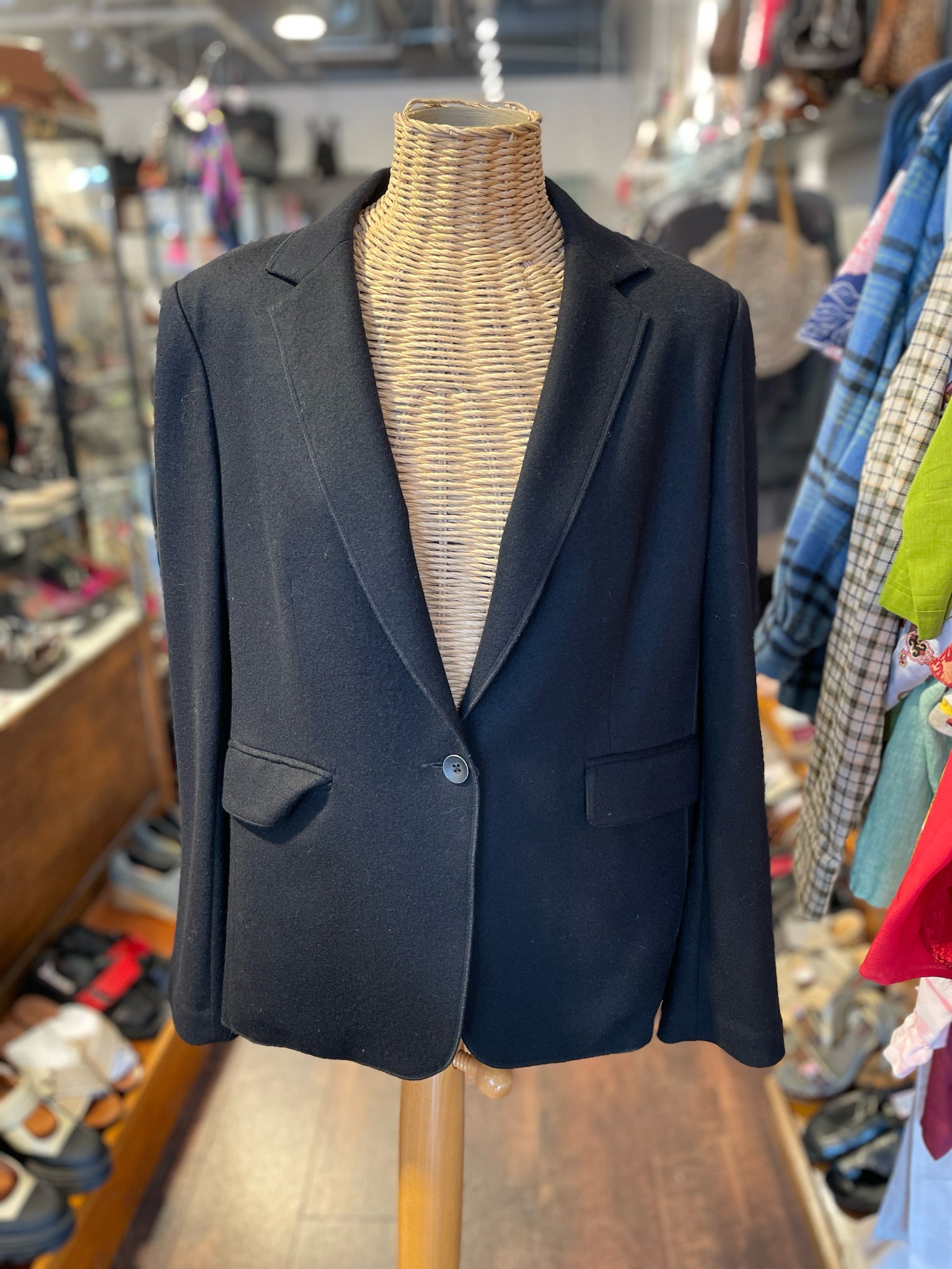 Rag & Bone Black Wool Classic Blazer, Size 12