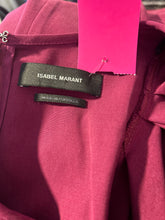 Load image into Gallery viewer, ISABEL MARANT Fuschia Lyocel ruffe sleeves Short sleeve Bow Top
