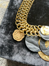 Load image into Gallery viewer, BABYLON PARIS Gently Worn gold &amp; black Metal Necklace
