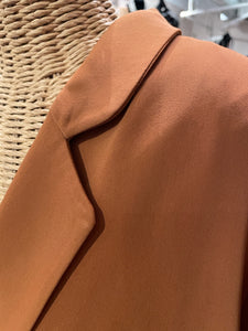 RUTI Terracotta Polyester Blazer, Size L/XL
