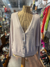 Load image into Gallery viewer, Erica Tanov Tan 100% cotton knit cardigan, Size 2=Medium
