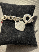 Load image into Gallery viewer, Tiffany &amp; Co Silver Sterling Bracelet W/Heart tag
