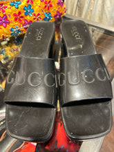 Load image into Gallery viewer, GUCCI clear black jelly Size 39 Sandal Shoe
