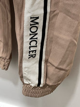 Load image into Gallery viewer, MONCLER Tan &amp; Black Poly Blend Jogger Pant, Size 42
