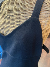 Load image into Gallery viewer, St John Black Wool Blend Maxi back detail Dress
