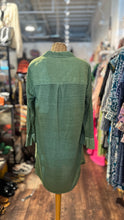 Load image into Gallery viewer, 120% Lino Green Linen collared Dress
