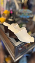 Load image into Gallery viewer, Mercedes Castillo Cream &amp; Brown Leather Open Toe wedge Sandal, Size 38
