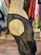 Load image into Gallery viewer, neesh Black Silk sheer detailed hem Top, Size 2=M
