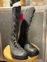 Load image into Gallery viewer, Cydwoq Black Leather Zip Up tall boot, Size 42
