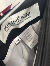 Load image into Gallery viewer, KIMHEKIM Black Polyester Blend W/Pearls button closure Body Con Skirt, Size 34
